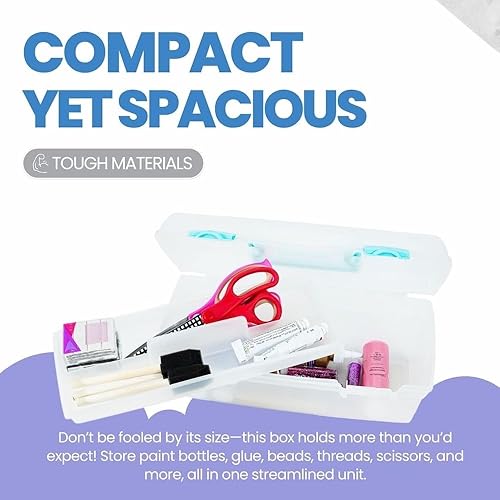 Miniatura 4 de ArtBin Essentials contenedor con tapa con pestillos de cierre negros y manija