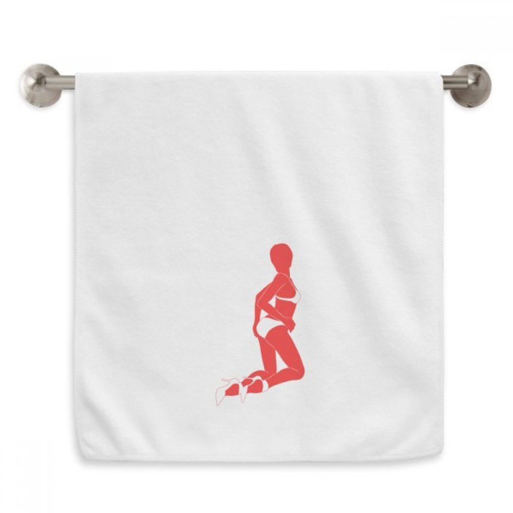 Serviette Bikini Beauty Woman DIYthinker blanche de 13x29 pouces