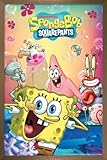 Nickelodeon SpongeBob SquarePants (1999) - Key Art Wall Poster, 22.4L" x 14.7W", Bronze Framed Version