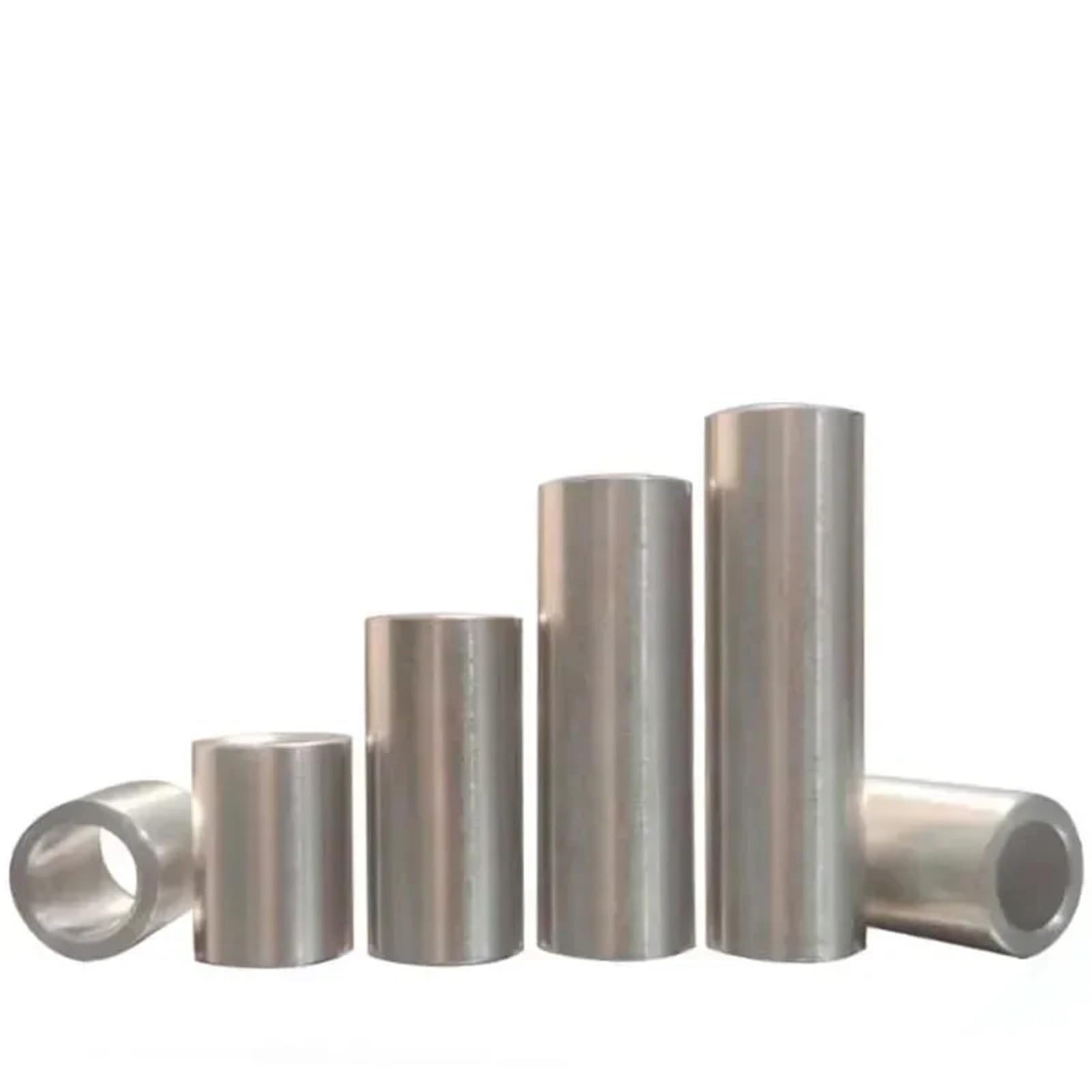 5Pcs-10Pcs ID 4mm OD 5mm 5.5mm Stainless Steel Sleeve Shaft Bushing Spacer Bush No Thread(4x5x11mm-5pcs)