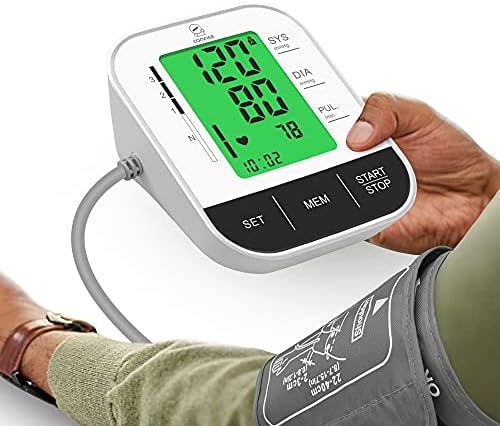 Comfier Arm Blood Pressure Monitor & Irregular Heartbeat Detector,Accurate Automatic Blood Pressure Cuff Machine,Large LCD Display &Voice Broadcast,Dual User Modes(2x120data),Home BP Tester,Carry case
