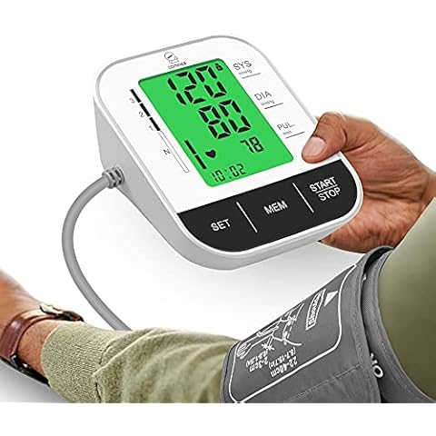 Comfier Blood Pressure Monitor Arm,Automatic Blood Pressure Cuff Machine,Accurate BP Machine,Large LCD Display & Voice Broadcast,Wide Range Cuff Kit for Home Use,Store 2x120 Sets Memory,Carry Case Cover