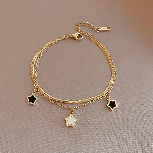 Bracelet multicouche croix et coeur pour femme style punk