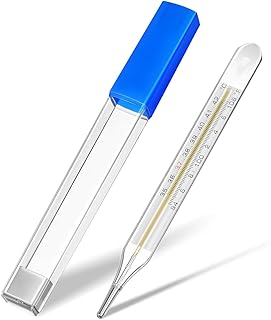 Glass Temperature for Adults, Oral Temperature Armpit Precise Measurement Fast Reading for Elderly Family Clinic Dual Scale ℃ & ℉