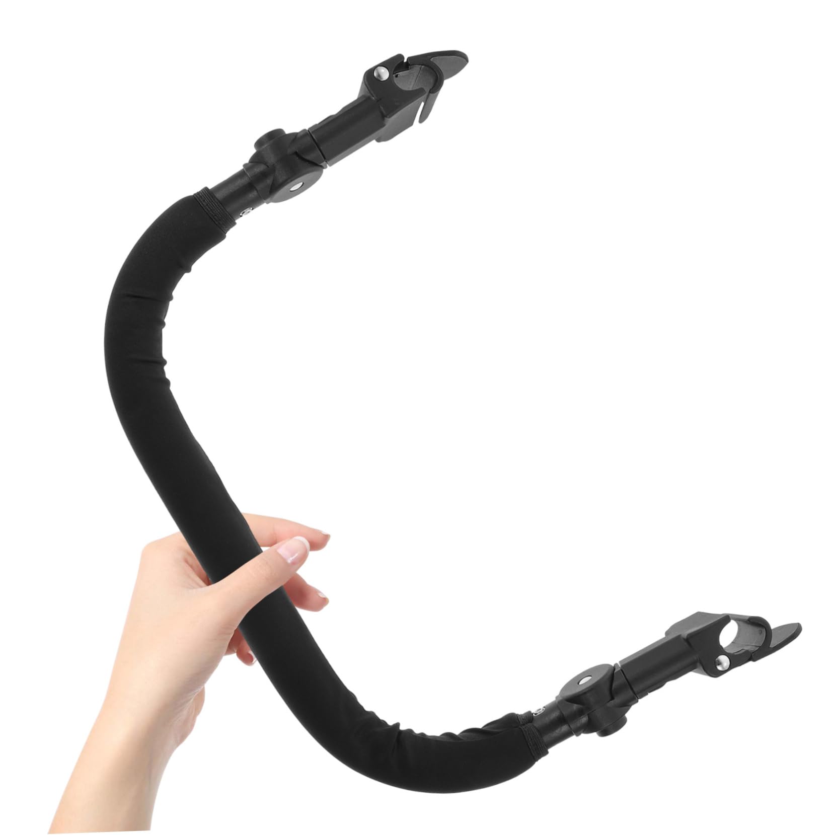 Genérico accesorios para cochecito doble travesaño de cochecito ajustable Manillar de cochecito de bebé Accesorios para barandilla de cochecito de bebé travesaño del cochecito de Black