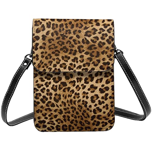 Petit sac bandoulière léopard fini les téléphones perdus dans le sac