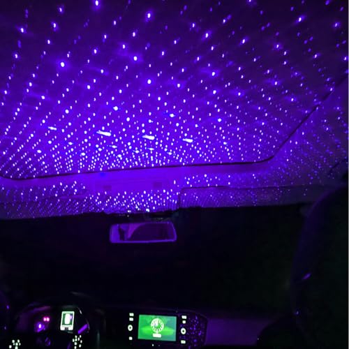 Proyector de estrellas luz nocturna USB para coche con rotación de aluminio 6