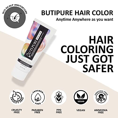 Image of Natural Black Temporary 1 Day Hair Color | Root Touch-Up Concealer for Women & Men | Ammonia, Paraben & PPD Free | Washable Hair Colour | Zero Damage | No Bleach | 60g