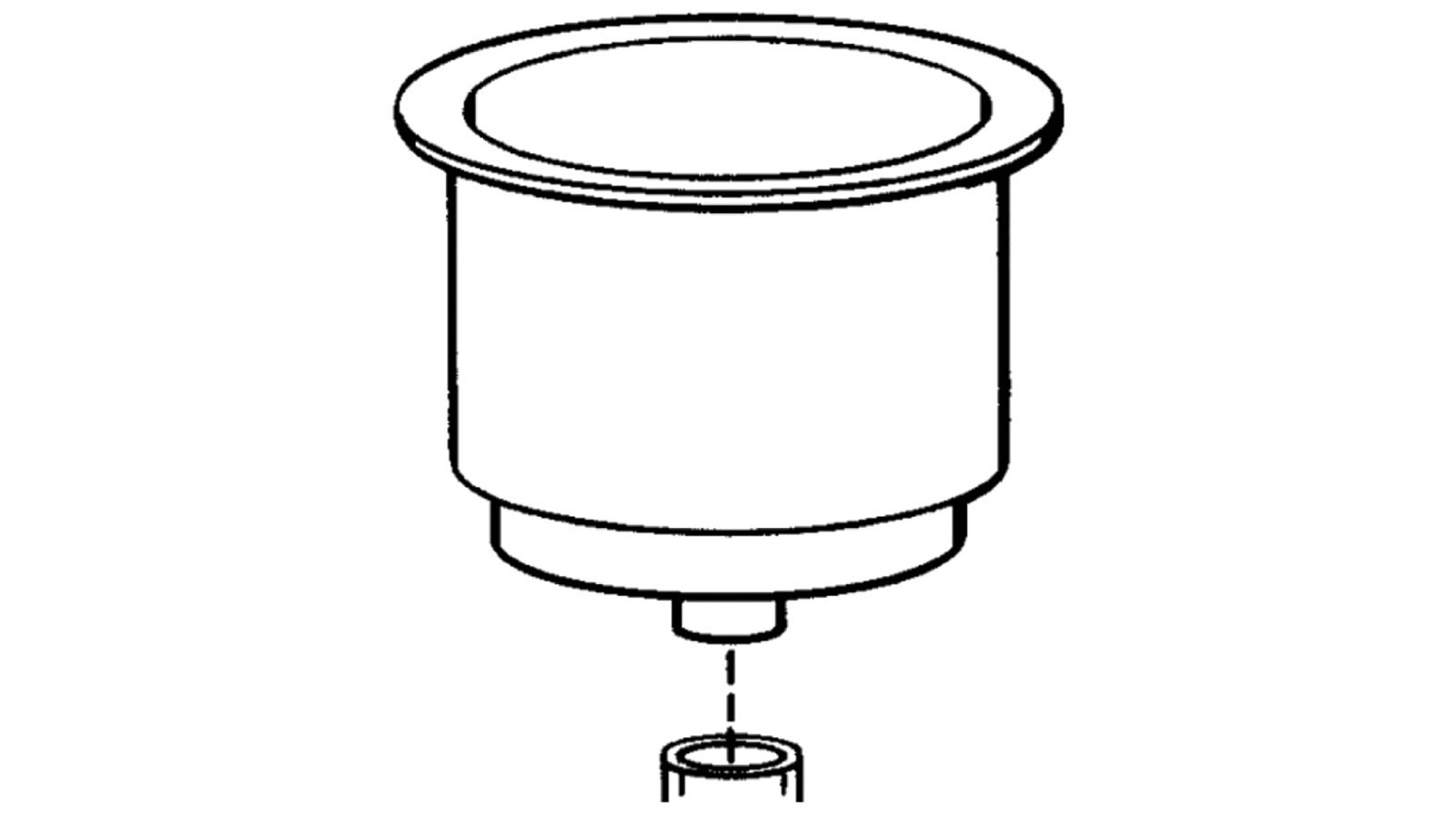 T. H. Marine LCH-1WS Cup Holder, Color Off White