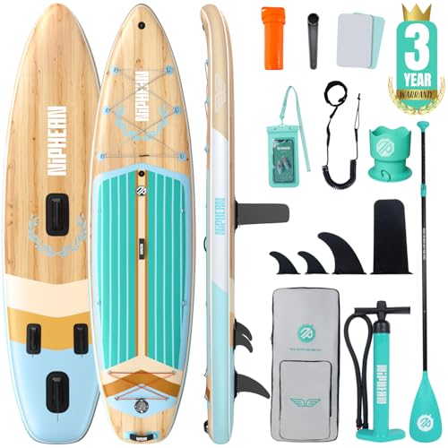 Image of Niphean (Extra Large) Inflatable Paddle Board, SUP for 2+1 People /Family 500lbs Capacity Stand Up Paddle Board with SUP Accessories, StabilTrac Fin Non-Slip Paddleboard for Adults