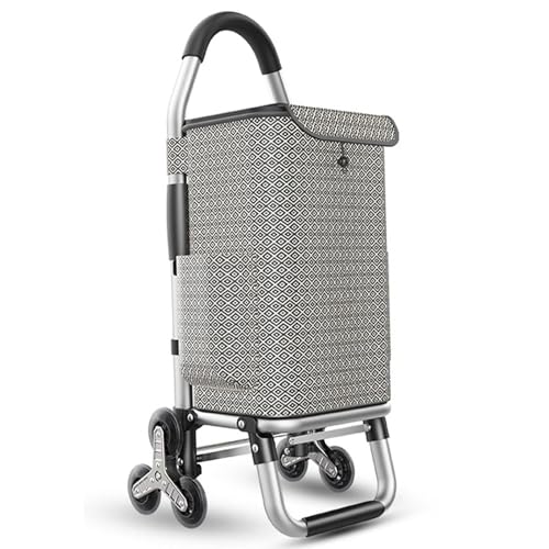 Carrito de compras plegable con ruedas para subir escaleras, diseño ligero e impermeable para un fácil transporte