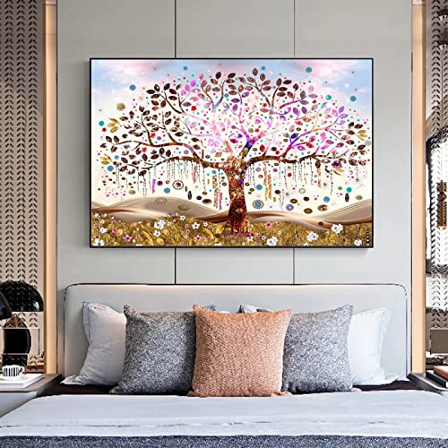 Affiche arbre de vie retro pour deco murale de salon apaisante KEBIA 40x60