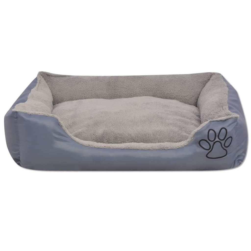 Cuccia per cani con cuscino imbottito XXL, grigio, tessuto Oxford impermeabile, base antiscivolo, ideale come posto per dormire per animali domestici, lavabile, delicato sulle