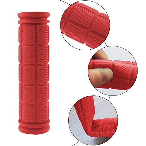 Rocutus 4 Pair Bike Handlebar Grips,Non-Slip Rubber Mushroom Bicycle Grips,Perfect For Scooter Cruiser Seadoo Tricycle Wheel Chair Mountain Road Urban Foldable Bike Mtb Bmx (White,Red,Green,Yellow) #TOP5