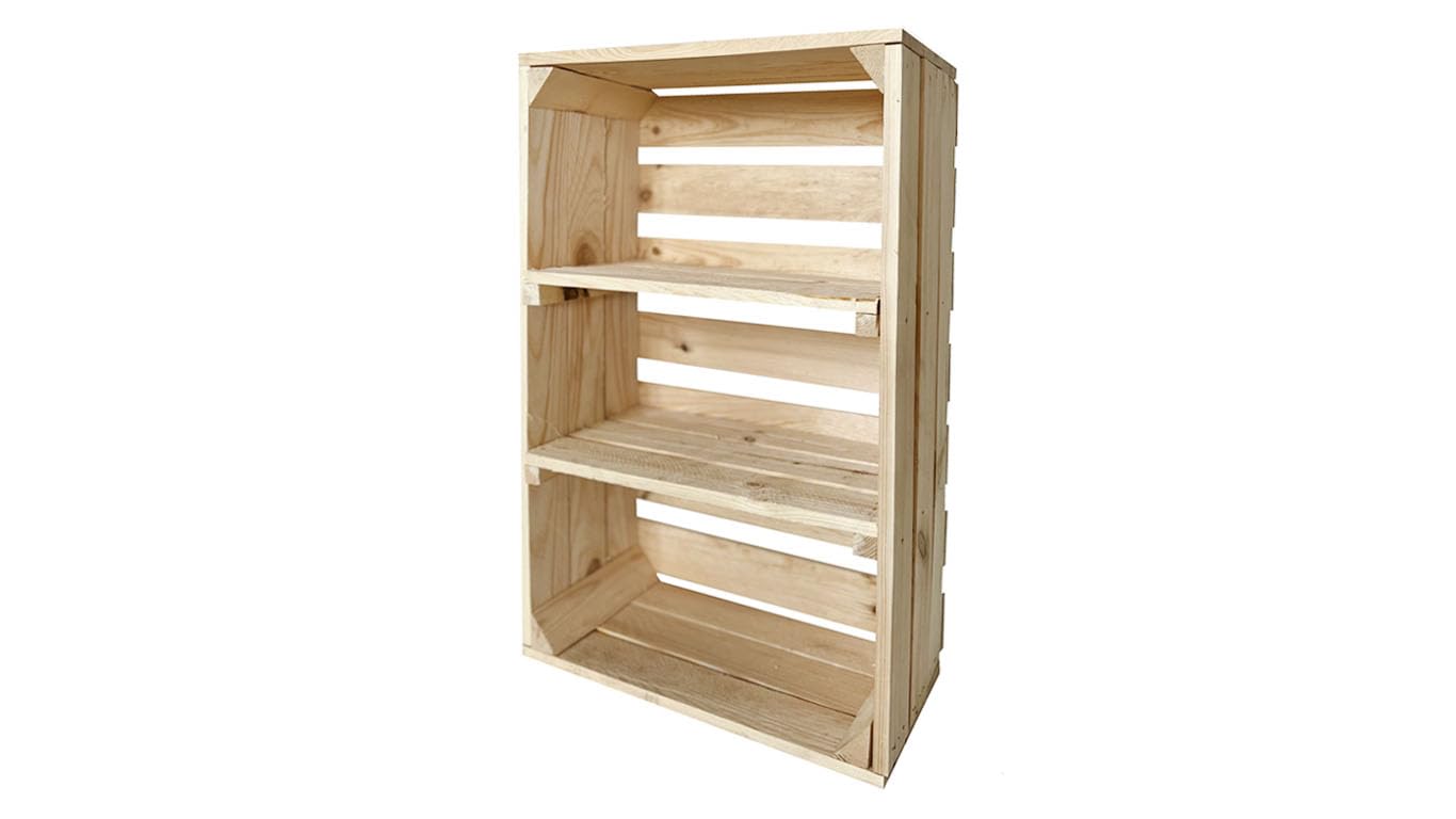 Étagère En Bois Pour Caisses à Fruits Et Vin - 60x40x20 Cm - Rangement Naturel Cave Ou Cuisine