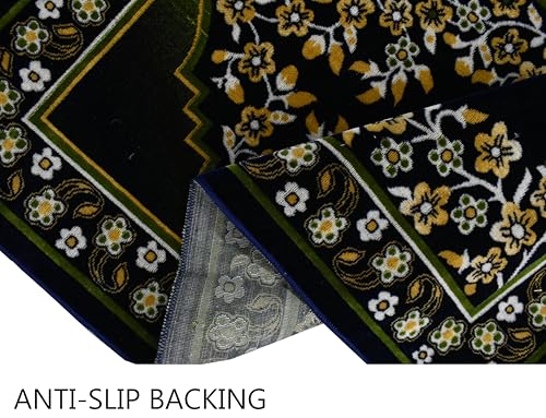 Image of Janamaz Prayer Mat - Turkey Soft Velvet Namaz Mat | Premium Aasan for Daily Salah, Janimaz Namaz, Comfortable & Durable Prayer Mat | 44x27 Inch, (07)