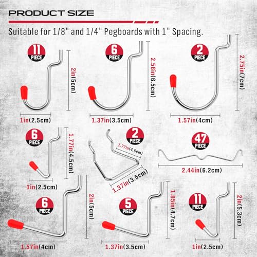 Sedy Ultimate 121-Piece Pegboard Hooks Set thumb #3