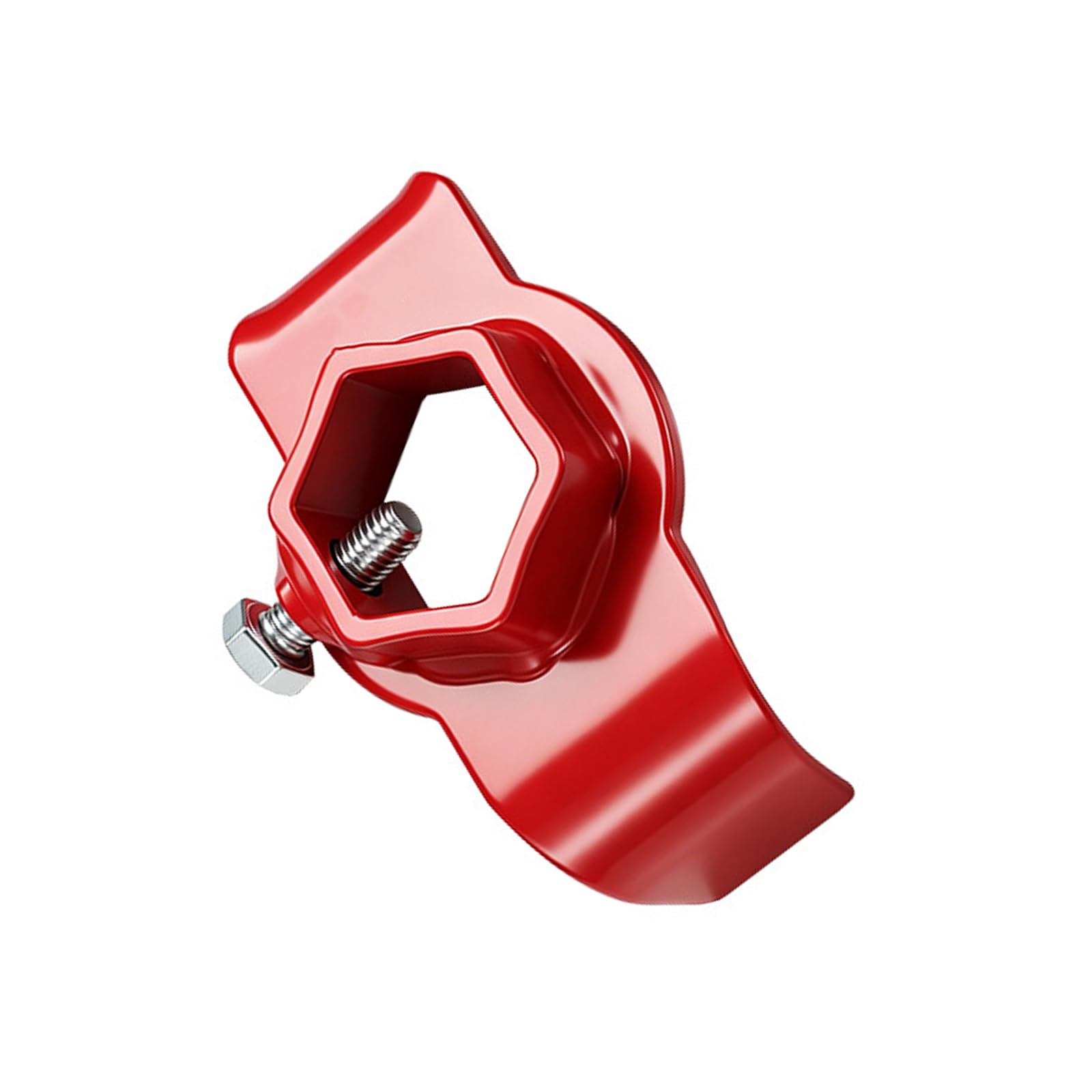 Errory Red Manganese Steel Tiller Guard 104Mm Oil Seal Cover With Open Four-Fin Shape And Six-Sided Shaft Opening For Compact Tiller Repair Tasks Shaft Cover Compact Accessory Cultivator Guard Grass Wrap Ucer