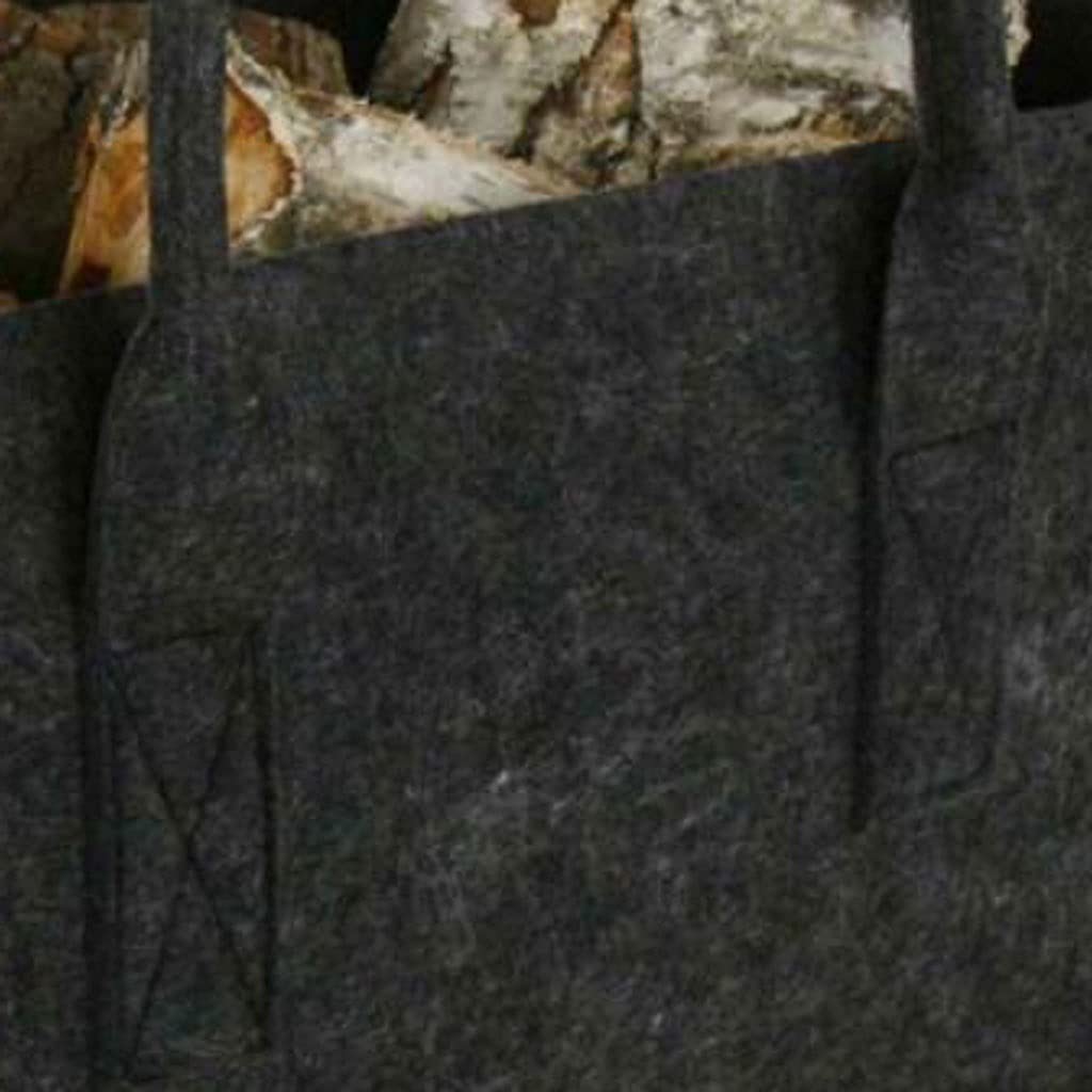 Borsa in feltro Borsa in legno per caminetto nero Cestino in feltro Tasca per legna da ardere Cesto per legna da ardere Cestino per bancarelle di giornali (A)