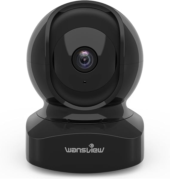 Wansview Security Camera Indoor, 360 Degree WiFi Home Security Cameras for Pet/Dog/Nanny, 2 Way Audio Night Vision, Works with Alexa, with TF Card Slot and Cloud, 2.4Ghz, Q5 (Black, 3MP) Wansview Security Camera Indoor, 360 Degree WiFi Home Security Cameras for Pet/Dog/Nanny, 2 Way Audio Night Vision, Works with Alexa, with TF Card Slot and Cloud, 2.4Ghz, Q5 (Black, 3MP)