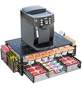 Spacrea 2-Tier Sliding Drawer K-Cup Holder - Organizes 63 Large Or 80 Small Pods, Saves Counter Space, Metal Frame, Black - View #7