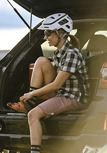 Club Ride Women's Bandara Shirt - Lightweight And Breathable Short Sleeve Button Up For Female Cyclists -Navy Plaid-Medium #TOP6