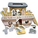 Taufgeschenk Arche Noah, Personalisiertes Holzspielzeug Arche, Geschenk Taufe, außergewöhnliches Taufgeschenk - Tryco