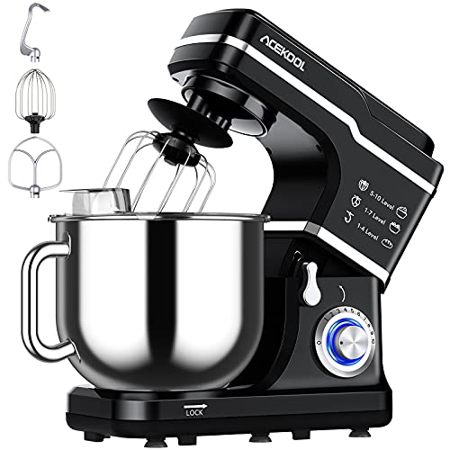 Stand Mixer, 7.5QT Kitchen Electric Food Mixer 10-Speed Tilt-Head Dough Mixer for Baking&Cake, with Stainless Steel Bowl, Whisk, Dough Hook, Beater, S