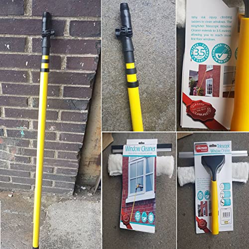 Professional Window Squeegee Cleaner Equipment,350cm Extendable Window Pole Glass Cleaning Tools for Indoor/Outdoor for High Window (Complete Kit) - Image 4
