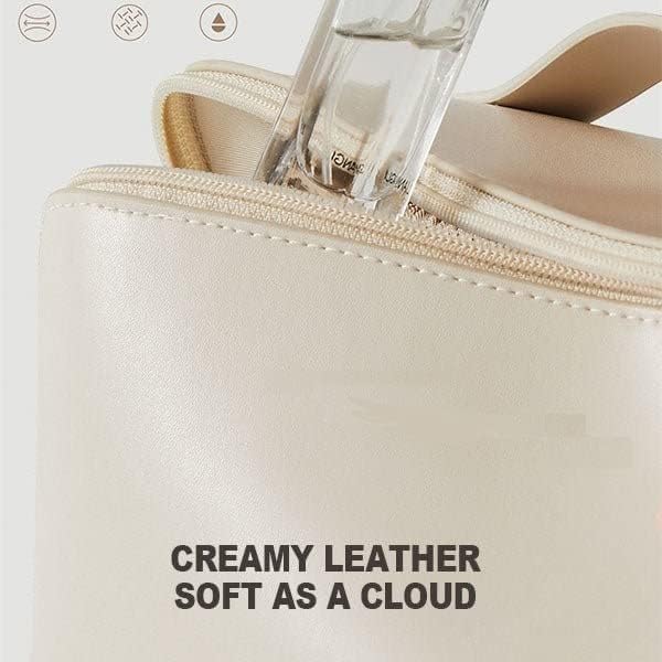 GEOBY Large Capacity Travel Cosmetic Bag, Makeup Bag Travel Cosmetic Bag, Travel Cosmetic Bags for Women, Cosmetic Travel Bags for Women, Travel Cosmetic Bags for Toiletries (White) 5 GEOBY Large Capacity Travel Cosmetic Bag, Makeup Bag Travel Cosmetic Bag, Travel Cosmetic Bags for Women, Cosmetic Travel Bags for Women, Travel Cosmetic Bags for Toiletries (White)