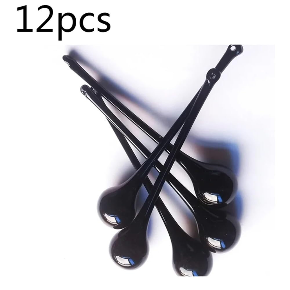 12 sztuk 30x150mm wielobarwne szklane łapacze kropli deszczu wiszące dekoracje do domu (Nero)