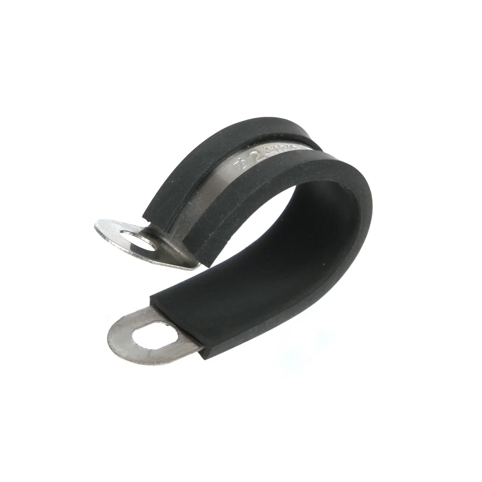 Hqycl One Color 10Pc Rubber Lined P Clips Cable Mounting Hose Pipe Clamps Fixing Pipes Stainless Steel Hardware Fasteners 6/8/10/12/14/16/20/24Mm(14Mm (10Pcs))