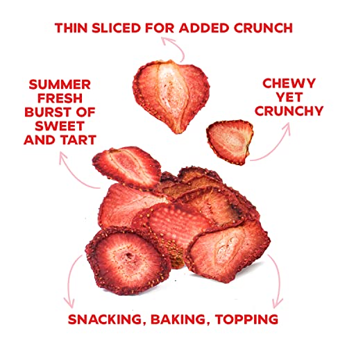 Drybox Dried Strawberries No Sugar Added, 5 PORTION SNACK PACKS Sliced Strawberry Chips Dehydrated Fruit Snack, All Natural non-GMO Unsweetened Gluten Free, 5 oz per pack, 5 Packs - Thumbnail 3