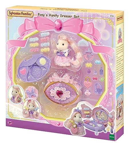 Sylvanian Families Pony's Vanity Dresser Set -dollhouse playset 5704, Multicolor