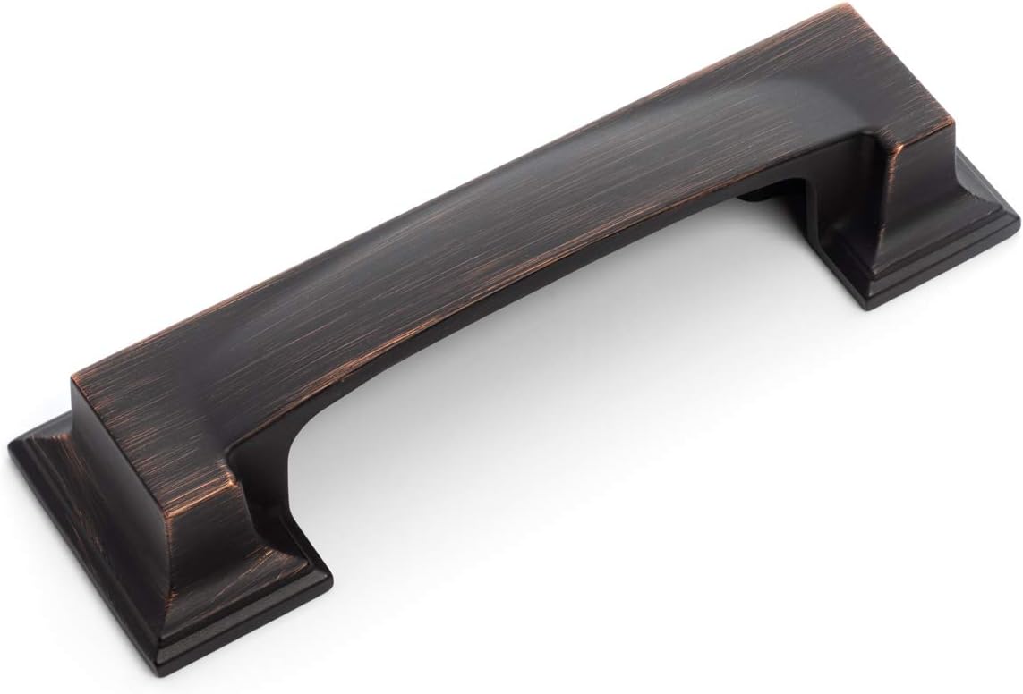 Cosmas 10 Pack 8103ORB Oil Rubbed Bronze Cabinet Hardware Cup Handle Pull - 3" Inch (76mm) & 3-3/4" Inch (96mm) Hole Centers