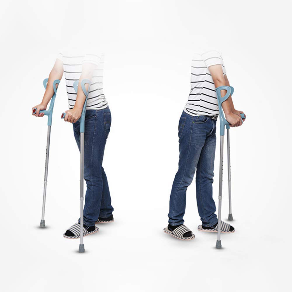 Stampelle regolabili, impugnatura standard, assistenza per stampelle per avambraccio, ausilio per camminare leggero, bastone da passeggio, stampelle comode con impugnatura morbida, interessanti
