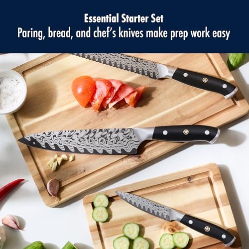 HENCKELS Compass Damascus 3-pc Starter Damascus Knife Set - Thumbnail 4