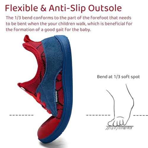 WateLves Toddler Little/Big Kid Wide Barefoot Shoes Boys Girls Minimalist Sneakers Splay Naturally Lightweight Breathable Running Tennis Shoes4