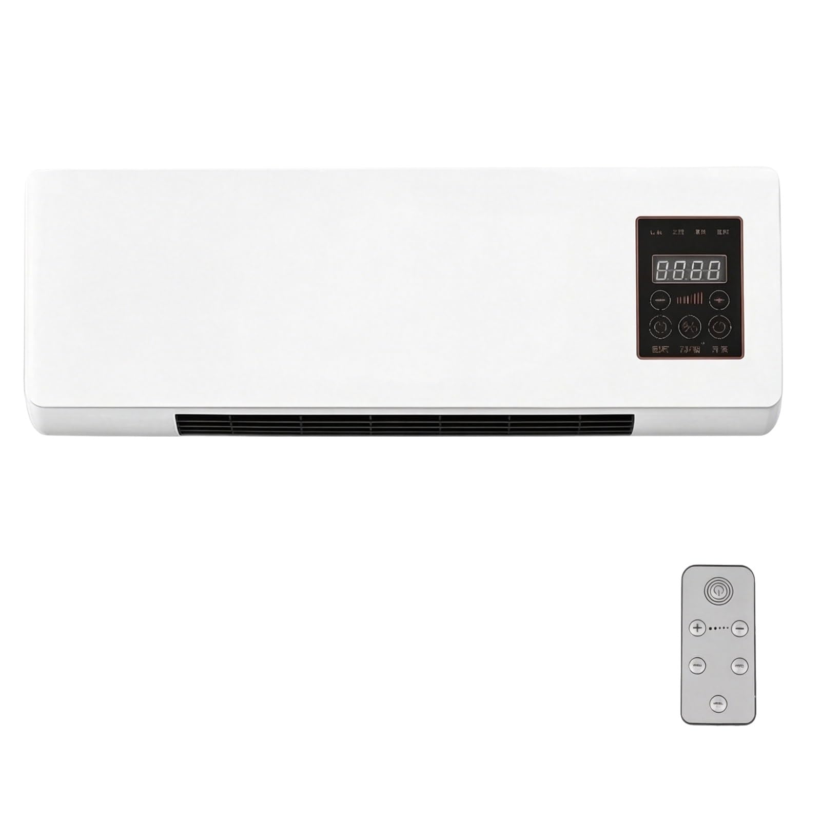 Aire Acondicionado de Pared de 1800 W: Sistema 2 en 1 con Calefactor Cerámico (PTC) y Ventilador de Refrigeración, Incluye Mando a Distancia y Temporizador; Ideal para Dormitorios