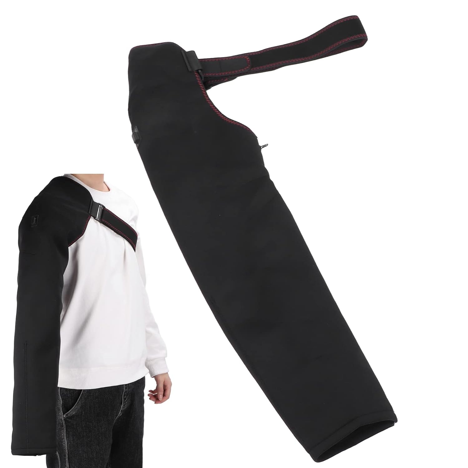 Sonew Heating Full Arm Brace, USB Shoulder Massage Compression Hot Compress Wrap Brace