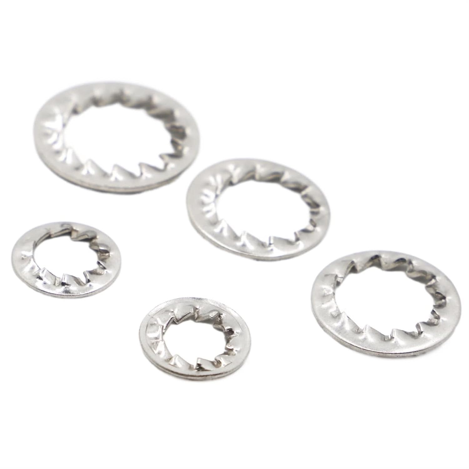 Lock washers,Star washers Flat Washers M3 M4 M5 M6 M8 M10 M12 M14 M16 Stainless Steel Internal Toothed Serrated Lock Washer， and Rust Resistance(M6 50pcs)(M3 50pcs)