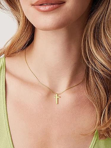ChicSilver Cross Necklace for Women Sterling Silver Dainty Small Cross Pendant Faith Necklace Jewelry Religious Gifts2