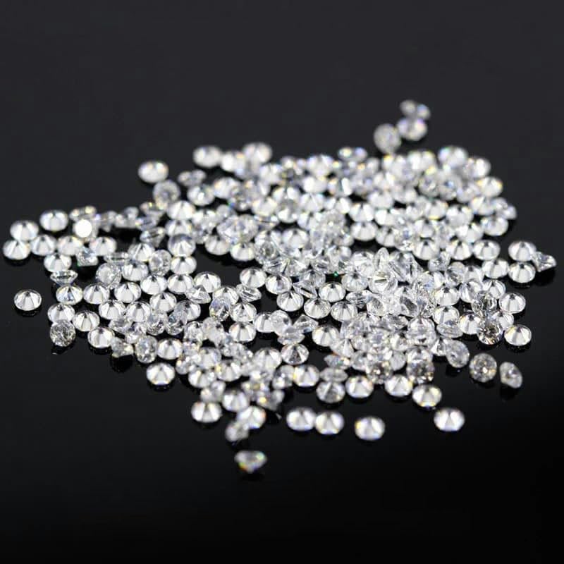 Gemas de circonita de tamaño pequeño 5A, 0,6 a 2,4 mm, 10 a 10 000 unidades, piedras de circonita cúbica blanca redondas, piedras sueltas de corte brillante, 10 000 unidades, 1,8 mm