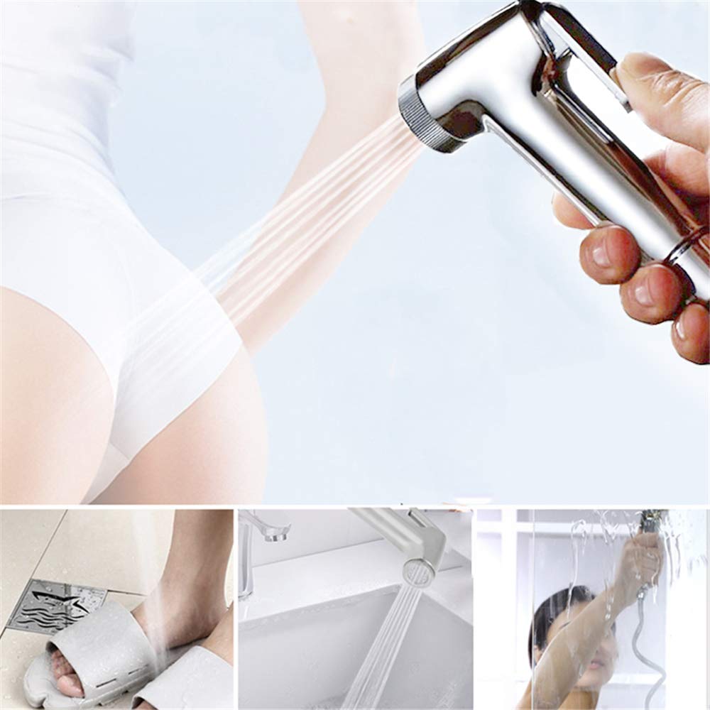 Water Saving Shower Head, On/Off Adjustable Thumb Lever Massage Spa Hand Held Shower Head Home Accessories - Image 4