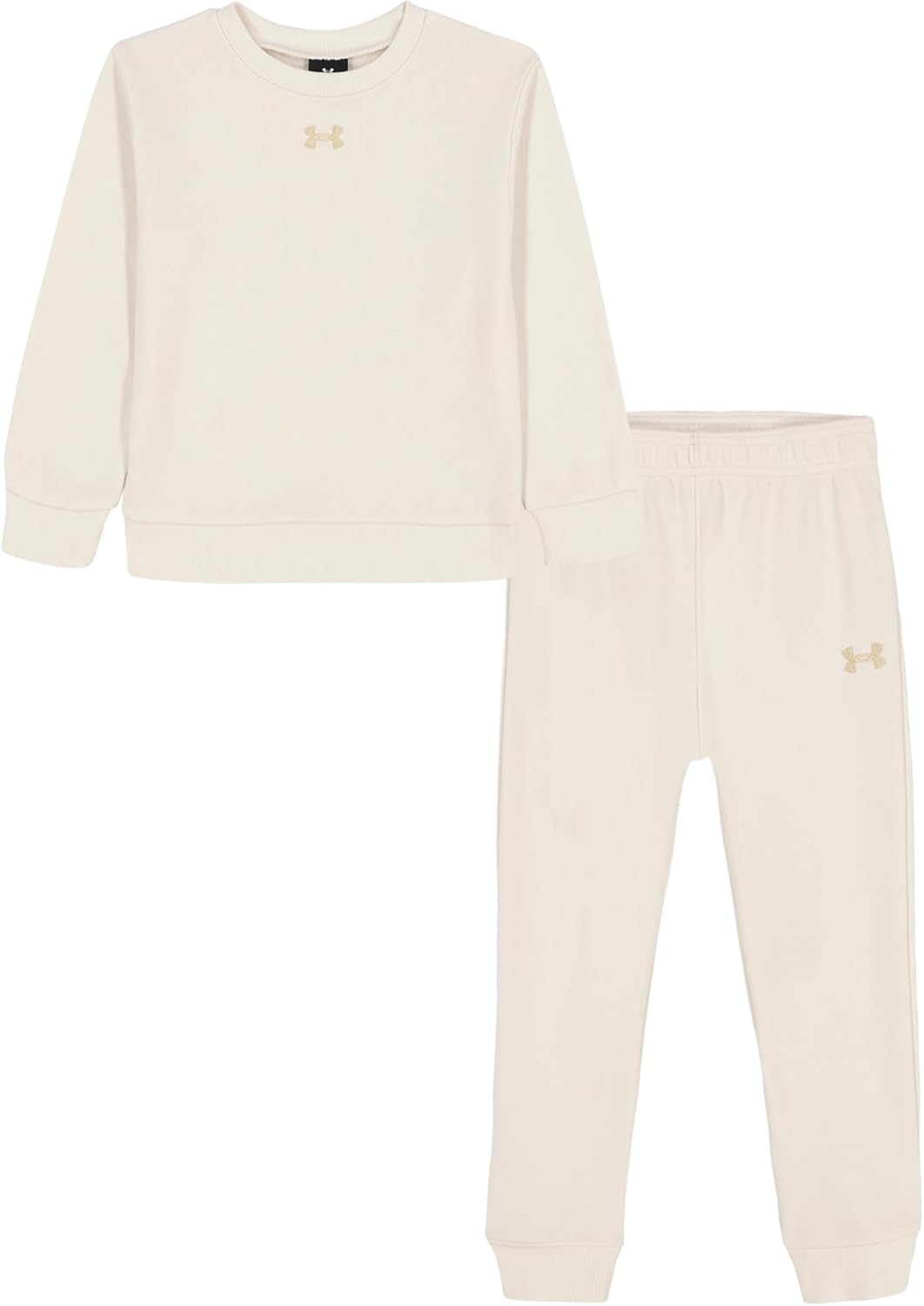 Under Armour girls 2-piece Fleece Sweatshirt and Sweatpants Set, Soft & Comfortable
