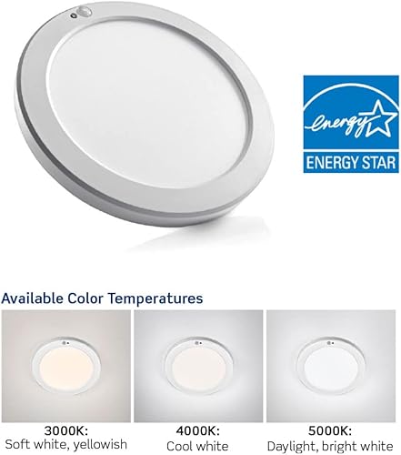 Miniatura 3 de Leviton Downlight LED con sensor de movimiento, redondo de 8", blanco, 9866-B0W