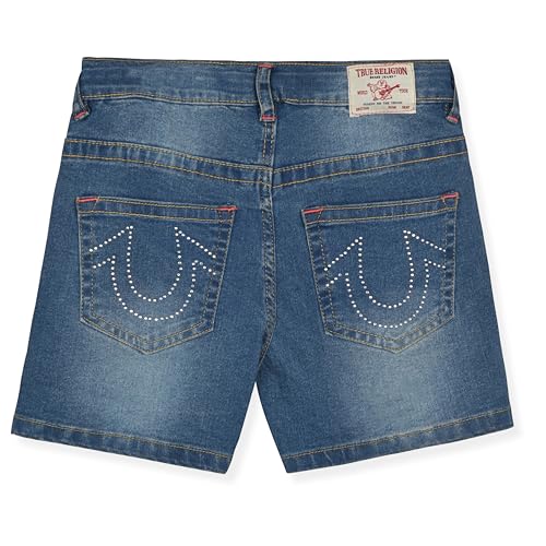 Image of True Religion Girls Jeans Shorts Set Girls Denim Short and Fashion Tee Shirt Clothing Set for Kids