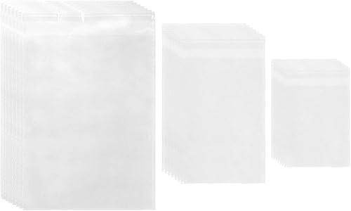 Shapenty 3 tamaños de 3 x 4 pulgadas, 4 x 6 pulgadas, 6 x 8 pulgadas, bolsas de regalo de celofán resellables transparentes para galletas, joyas,