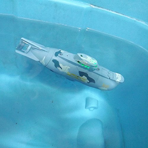 Tipmant Mini Rc Submarine Toys Remote Control Boat Electric Swim Diving Fish Tank Water Tube Kids Birthday Gifts (Blue) #TOP5