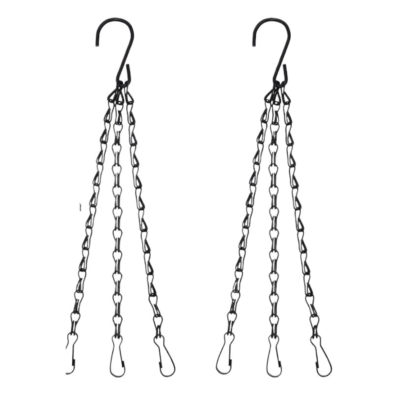 WUYXTO 3 pcs 40cm 3-Leg Hanging Basket Chain Imitation Rattan Flower Pot With Hooks Basin Hydroponic Plants Plant Grow Home For plant